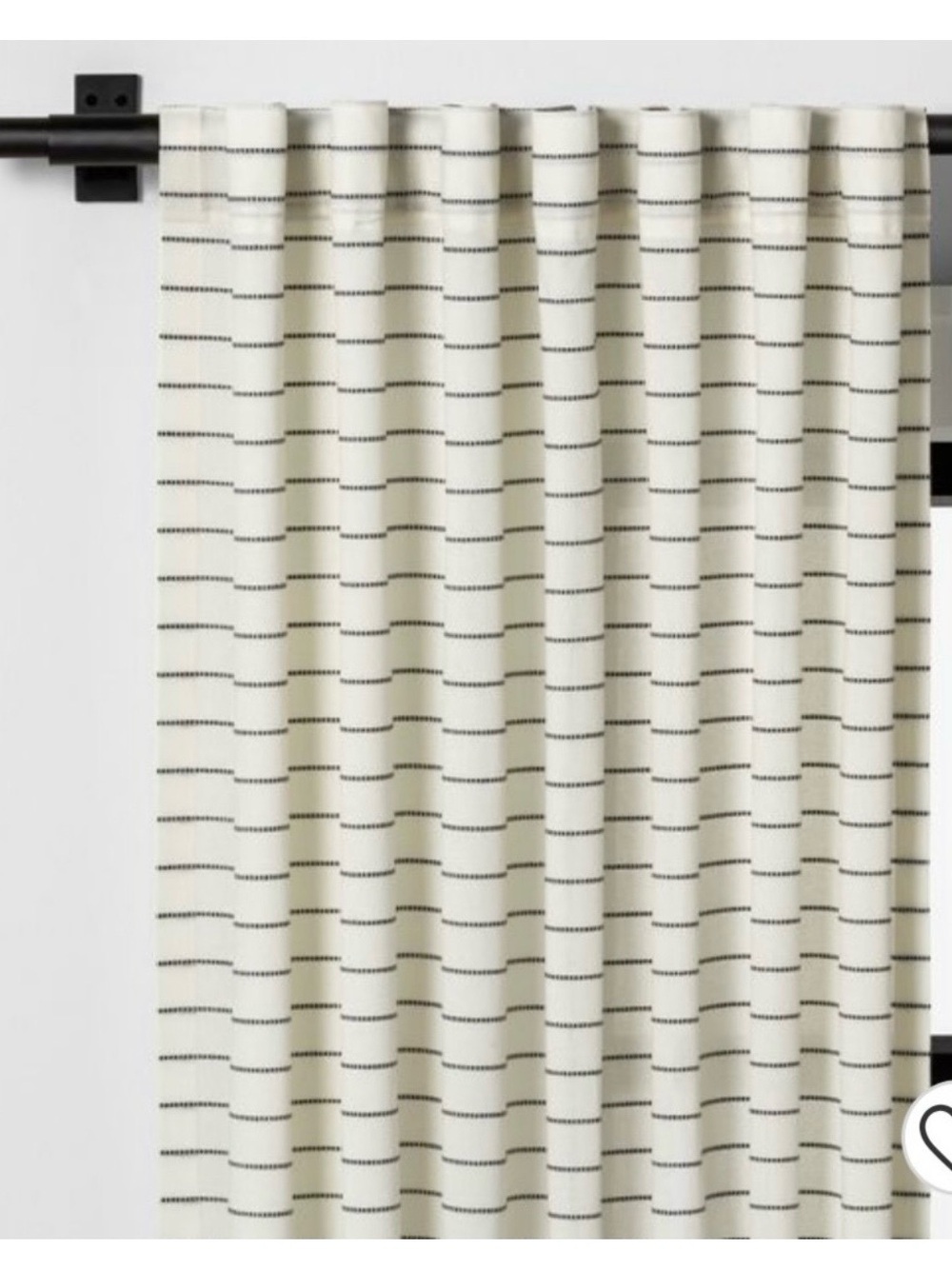 Hearth & Hand Ivory Curtain Panel Set of 2. Sour Cream and Railroad Gray